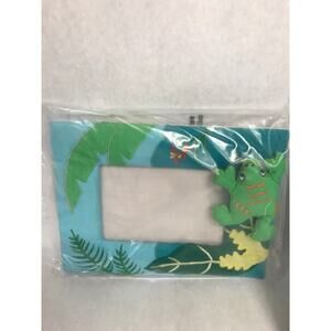 Padded FROG picture frame Unused in package childs BABY